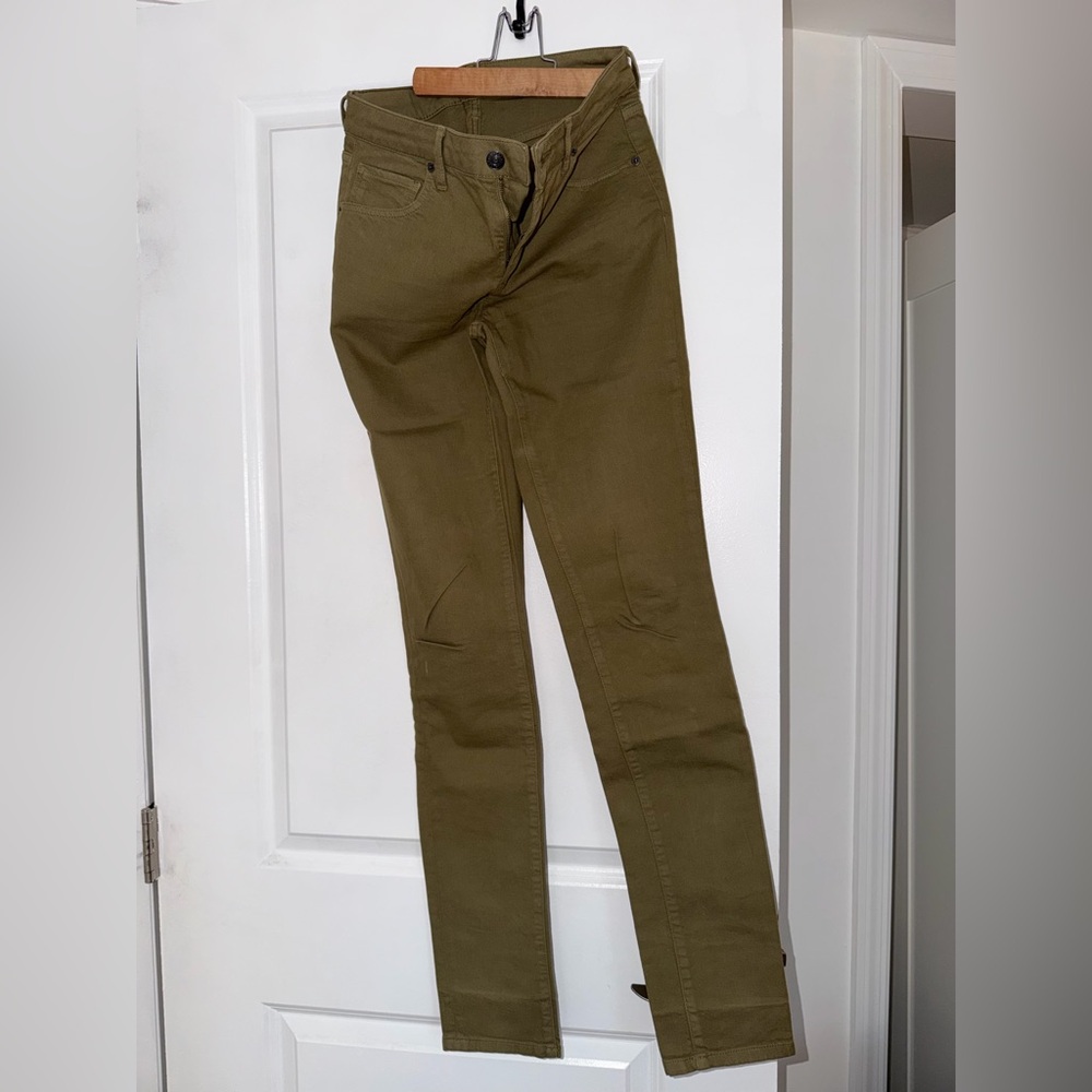 LACOSTE Olive Green Skinny Jeans Size 27